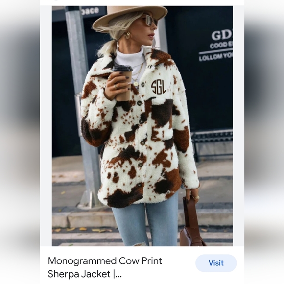 NWOT Chicyea animal print sherpa/fleece teddy shacket - Picture 1 of 6